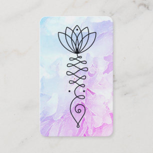 *~* Floral Yoga Herzblüte Blume Lotus Reiki Visitenkarte
