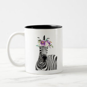 Floral Zebra Zweifarbige Tasse