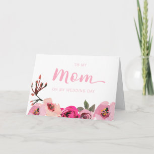 Floral zu meiner Mama auf meiner Hochzeitstagskart Karte