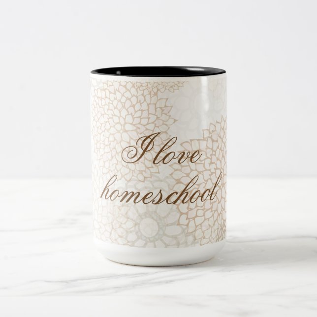 Floral Zwei Töne Zweifarbige Tasse (Mittel)