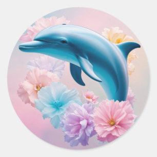 FLORALDOLPHIN RUNDER AUFKLEBER