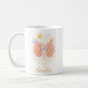 Florale Anatomische Nieren Nephrologie Krankenschw Kaffeetasse