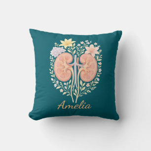 Florale Anatomische Nieren Nephrologie Krankenschw Kissen