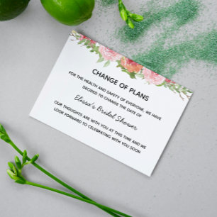 Florale Änderung Datum Postkarte