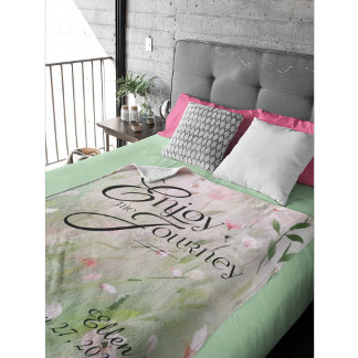 Florale Aquarellfarbe personalisiert Genießen Sie Fleecedecke