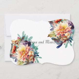 Florale Aquarelltro Einladung