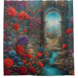 "Florale Archway Oasis" Duschvorhang