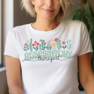 Florale Atmungstherapeutin T-Shirt