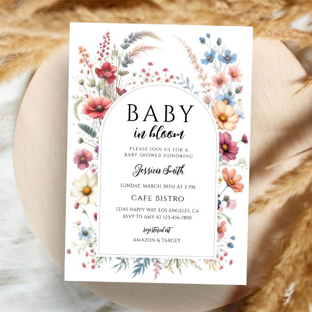 Florale Babyparty Einladung (Von Creator hochgeladen)