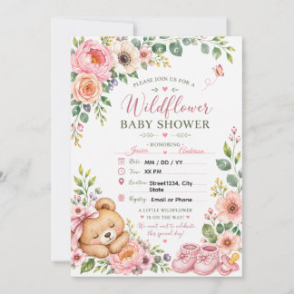 Florale Babyparty-Einladung, Boho-Garten-Babyparty Einladung