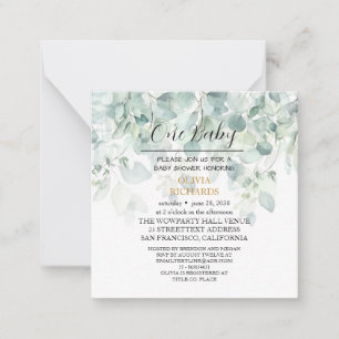Florale Babyparty-Einladung Mitteilungskarte
