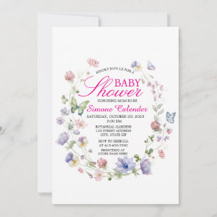 Florale Babyparty-Einladung zum Frühlingsanfang Einladung