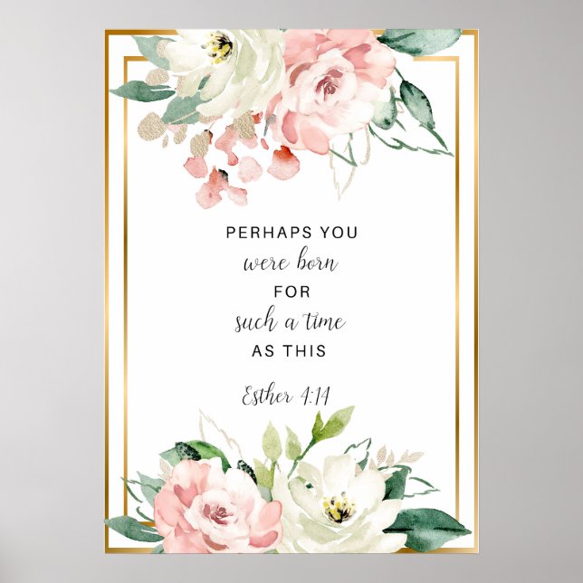 Florale Bibelstelle Poster (Vorne)
