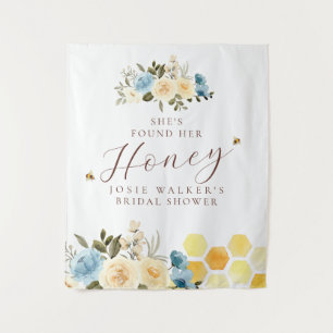 Florale Biene Braut Dusche Wandteppich