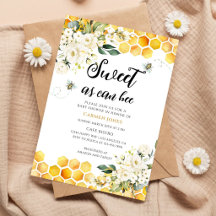 Florale Bienen-Babyparty geschlechtsneutral