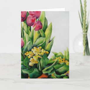 Florale Blankokarte Karte