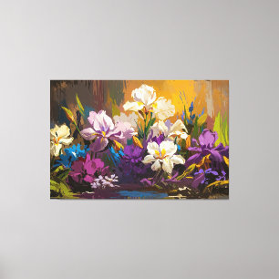 *~* Florale Blume Art TV2 Stretched Canvas Print Leinwanddruck