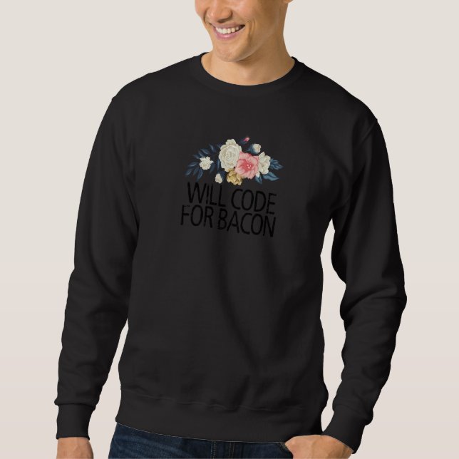 Florale Blume Wasserfarbe wird für Bacon kodieren Sweatshirt (Vorderseite)