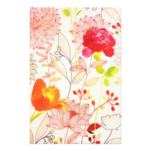 Florale Blütenknospe Gold Sonnig Rosa Wasserfarbe Fotodruck