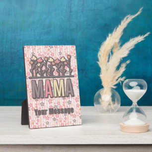 Florale Boho Mama Fotoplatte