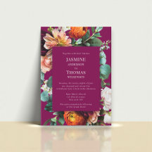 Florale botanische Hochzeitseinladung