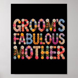 Florale Braut Bräutigam fantastische Mutter Babe E Poster
