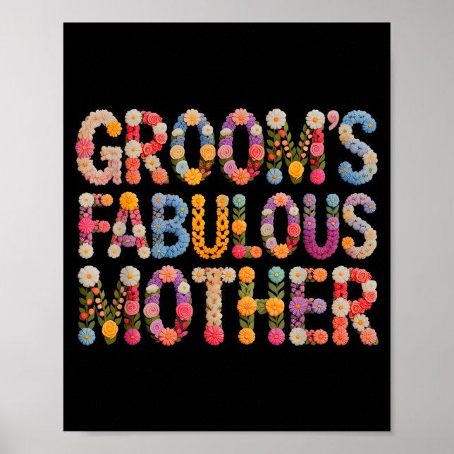 Florale Braut Bräutigam fantastische Mutter Babe E Poster (Vorne)