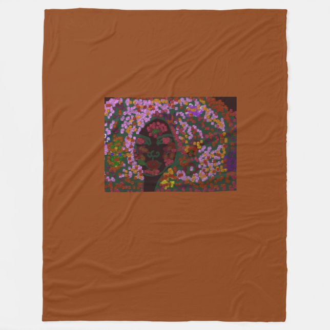 Florale Braut Fleecedecke (Vorderseite)
