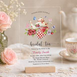 Florale Brautparty zum Junggesellinnenabschied Acryleinladungen