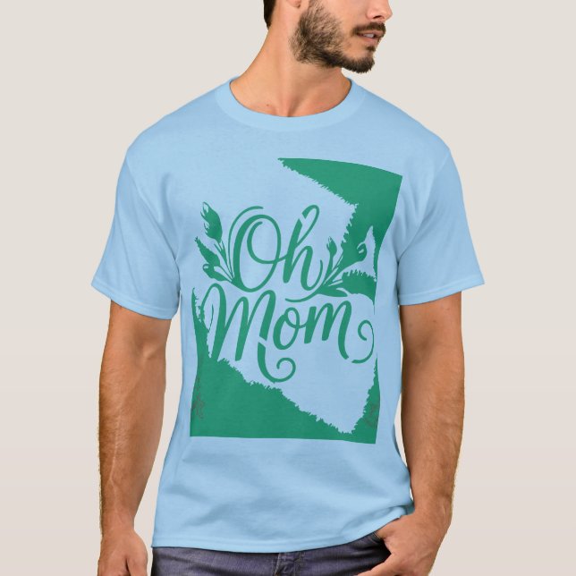 Florale dekorative Typografie-Kunst T-Shirt (Vorderseite)