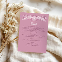 Florale Dusty Rose Blush Burgunder Hochzeitsdetail