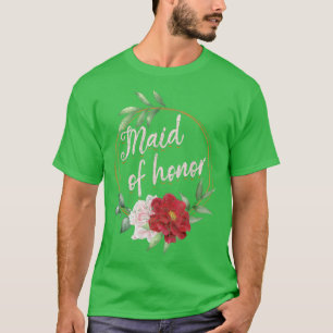 Florale Ehrenjungfer Hochzeit Braut Hochzeitsdusch T-Shirt