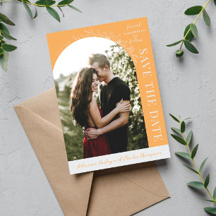 Florale Einfachheit 1 Sorbet Orange Save The Date