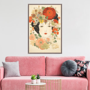 Florale Eleganz Leinwanddruck