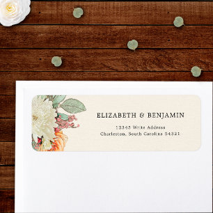 Florale Eukalyptus-Rosen-Hochzeit-RSVP-Rücksendead