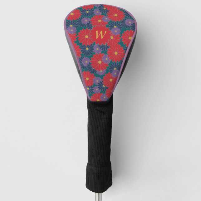 Florale Falltreiberabdeckung Golf Headcover (Vorderseite)