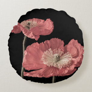 Florale feine Kunst Stillleben Pastellfarbe Makro Rundes Kissen