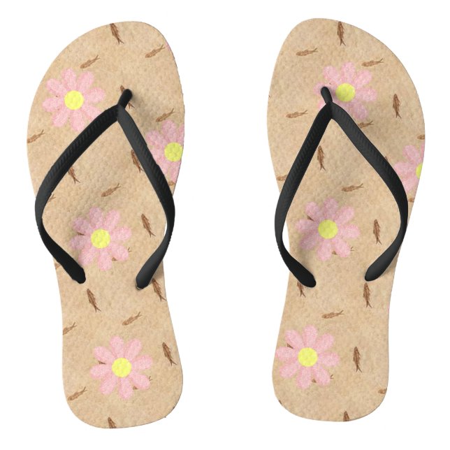 Florale Flip Flops (Fußbett)