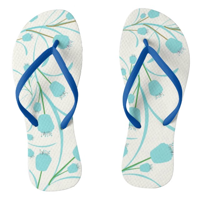 Florale Flip Flops (Fußbett)
