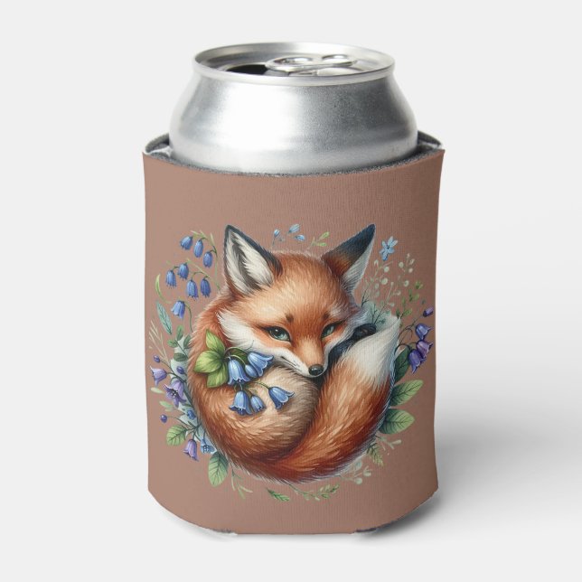 Florale Fuchs Botanische Waldkunst Dosenkühler (Kanne Vorderseite)