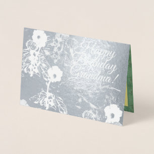 florale Geburtstagskarte mit Text Folienkarte