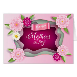 Florale Geschenkkarte für glückliche Mütter