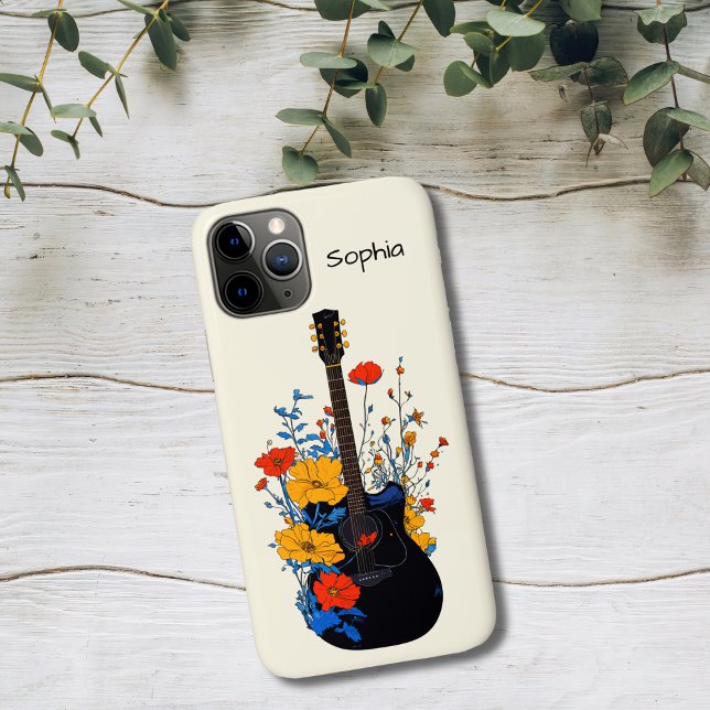 Florale Gitarrenkunst Case-Mate iPhone Hülle (Von Creator hochgeladen)