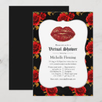 Florale gothische virtuelle Brautparty