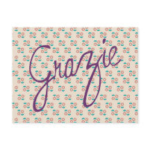 Florale Grazie Dankeschön Hochzeitspostkarte