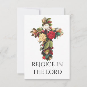 Florale Heilige Kreuz Karte Lateinischer Pater N