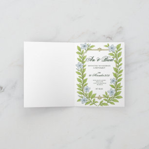 Florale Hochzeitseinladung für Senioren Einladung
