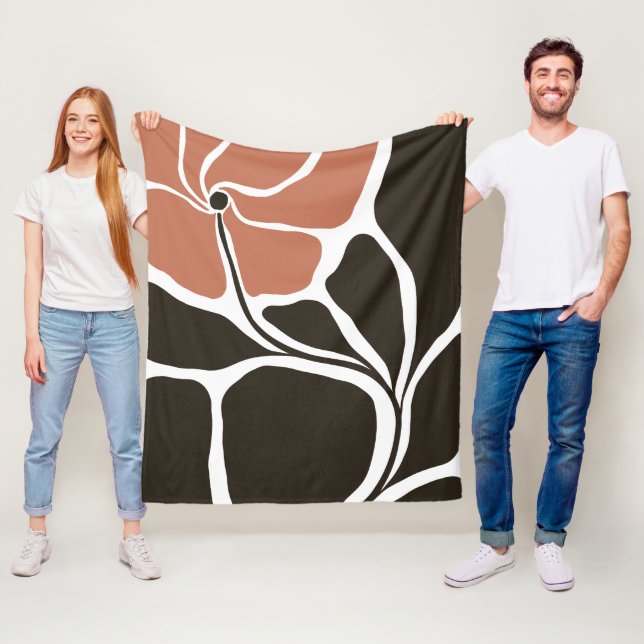 Florale Illustration Fleecedecke (Beispiel)
