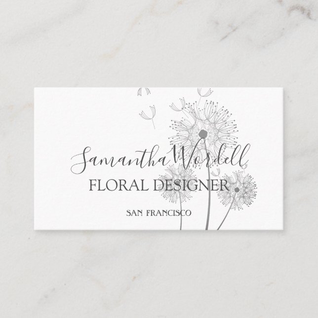 Florale Illustration Florist Business Card Visitenkarte