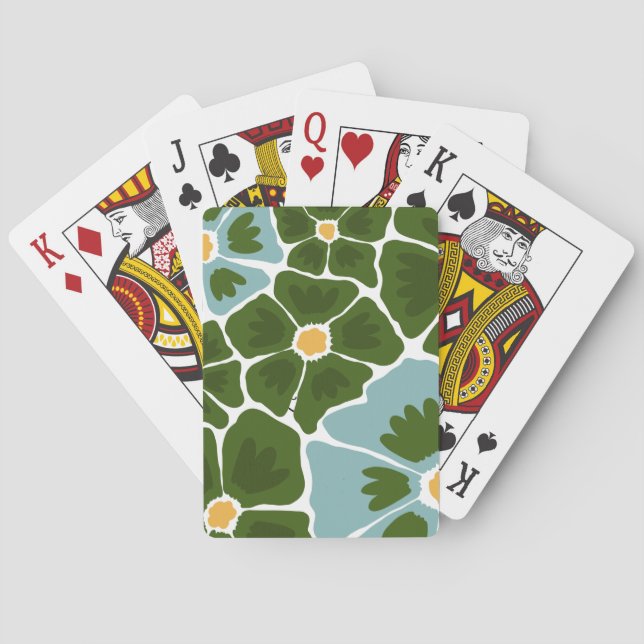 Florale Illustration Spielkarten (Rückseite)
